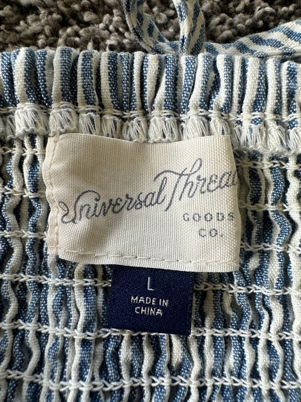 Universal Thread Blue & White Seamed Bustier Crop Top Western Rodeo 4th of July - Picture 2 of 6